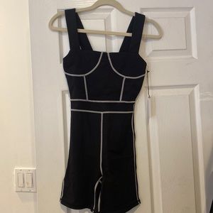 WeWoreWhat Corset Bodysuit in Black
